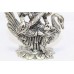 Handmade Hindu Goddess Saraswati Sharada on Swan Figurine 70% Pure Silver H7